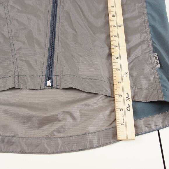 Club Ride Full Zip Reflective Detail Lightweight Windbreaker Gray Jacket Mens S - Picture 4 of 9